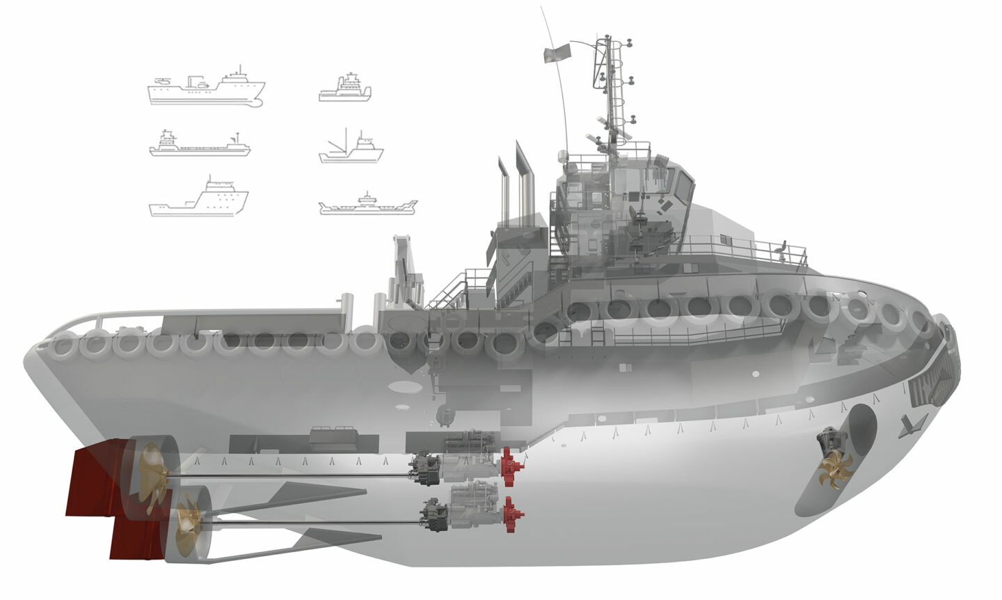 Marine Full Line Tugboat Cutaway